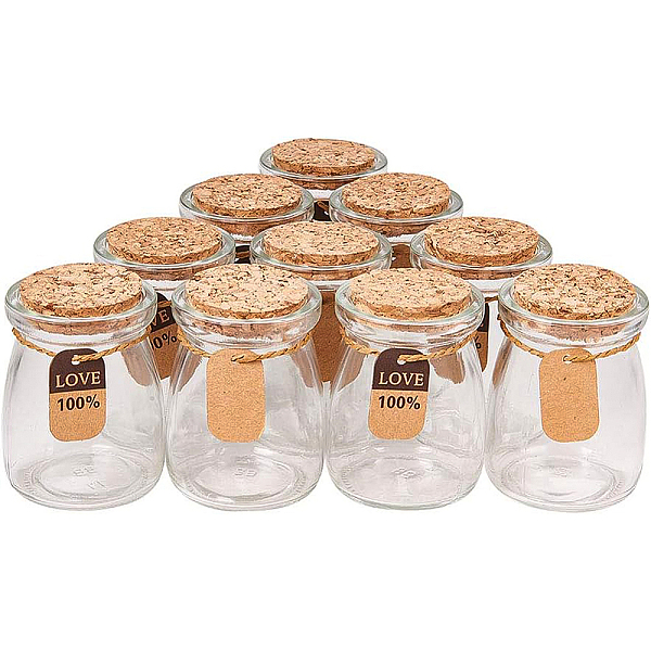 PandaHall BENECREAT 10 Pack Glass Wedding Party Favor Jars with Cork Lids, Label Tags and String for Candy, Spices, Seashell Collection..., Clear
PandaHall BENECREAT 10 Pack Glass Wedding Party Favor Jars with Cork Lids, Label Tags and String for Candy, Spices, Seashell Collection..., Clear