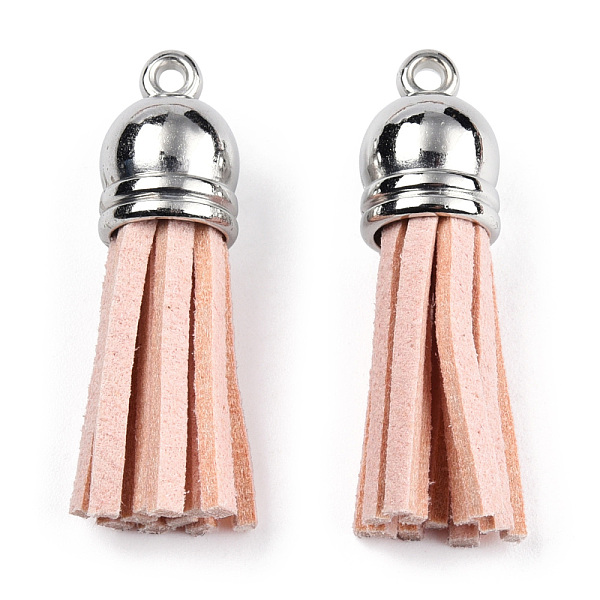 PandaHall Faux Suede Tassel Pendant Decorations, with CCB Plastic Cord Ends, Platinum, 33~35x10mm, Hole: 2.5mm Faux Suede Brown
PandaHall Faux Suede Tassel Pendant Decorations, with CCB Plastic Cord Ends, Platinum, 33~35x10mm, Hole: 2.5mm Faux Suede Brown