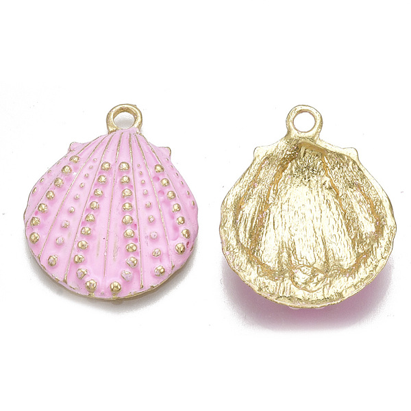 PandaHall Spray Painted Alloy Pendants, Scallop, Light Gold, Pink, 30x24x5mm, Hole: 2.5mm Alloy Shell Shape Pink
PandaHall Spray Painted Alloy Pendants, Scallop, Light Gold, Pink, 30x24x5mm, Hole: 2.5mm Alloy Shell Shape Pink