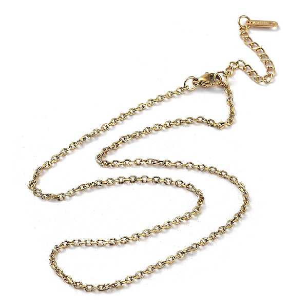 PandaHall Ion Plating(IP) 304 Stainless Steel Cable Chain Necklace, Real 18K Gold Plated, 15.98 inch(40.6cm) 304 Stainless Steel
PandaHall Ion Plating(IP) 304 Stainless Steel Cable Chain Necklace, Real 18K Gold Plated, 15.98 inch(40.6cm) 304 Stainless Steel