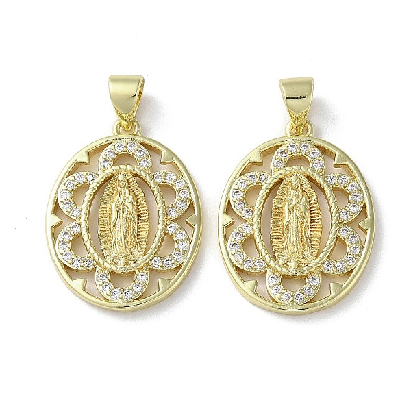 PandaHall Rack Plating Brass Cubic Zirconia Pendants, Lead Free & Cadmium Free, Oval with Saint, Real 18K Gold Plated, 22x16.5x2.5mm, Hole..., Clear
PandaHall Rack Plating Brass Cubic Zirconia Pendants, Lead Free & Cadmium Free, Oval with Saint, Real 18K Gold Plated, 22x16.5x2.5mm, Hole..., Clear