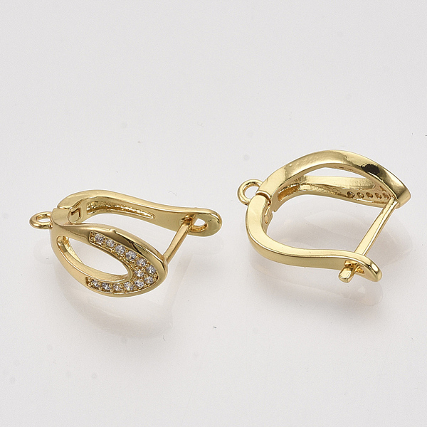 PandaHall Brass Micro Pave Cubic Zirconia Hoop Earring Findings, with Latch Back Closure and Horizontal Loop, Nickel Free, Clear, Real 18K...
PandaHall Brass Micro Pave Cubic Zirconia Hoop Earring Findings, with Latch Back Closure and Horizontal Loop, Nickel Free, Clear, Real 18K...