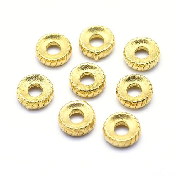 PandaHall Brass Spacer Beads, Lead Free & Cadmium Free & Nickel Free, Rondelle/Wheel, Raw(Unplated), 7.5x2.5mm, Hole: 2.5mm Brass Rondelle
PandaHall Brass Spacer Beads, Lead Free & Cadmium Free & Nickel Free, Rondelle/Wheel, Raw(Unplated), 7.5x2.5mm, Hole: 2.5mm Brass Rondelle