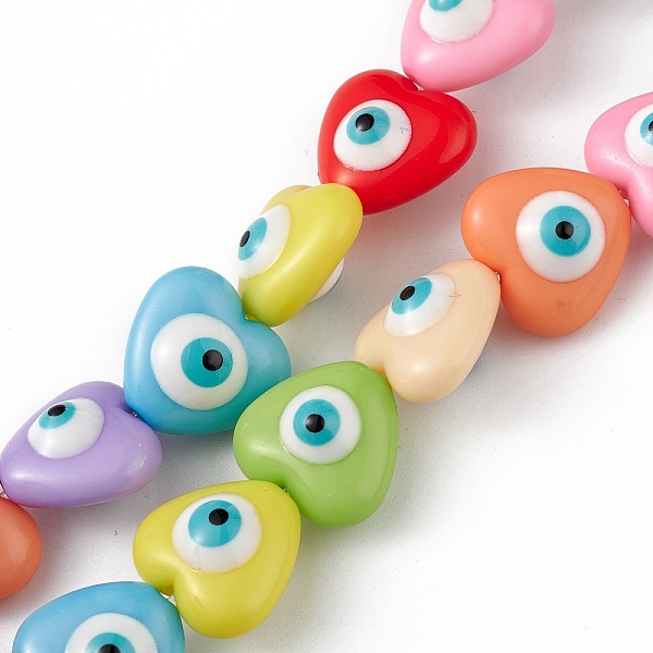PandaHall Evil Eye Resin Beads Strands, Heart, Colorful, 12.5x14x9mm, Hole: 1.8mm, about 30pcs/strand, 14.25 inch(36.2cm) Resin Heart
PandaHall Evil Eye Resin Beads Strands, Heart, Colorful, 12.5x14x9mm, Hole: 1.8mm, about 30pcs/strand, 14.25 inch(36.2cm) Resin Heart