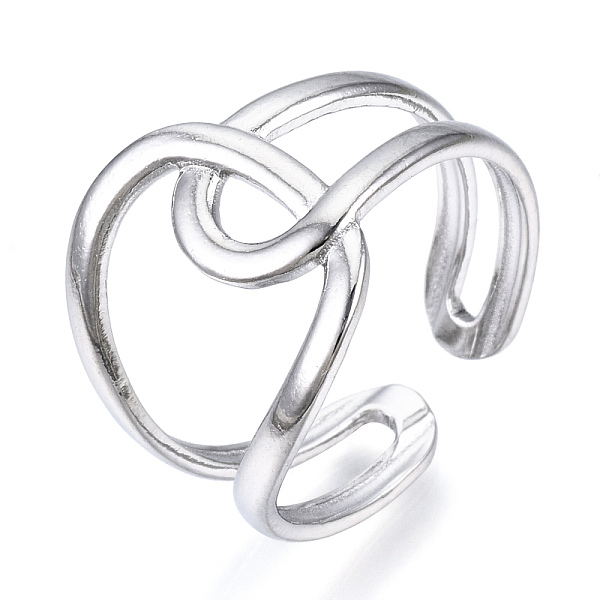 PandaHall 304 Stainless Steel Knot Open Cuff Ring, Hollow Chunky Ring for Women, Stainless Steel Color, US Size 7 1/2(17.7mm) 304 Stainless...
PandaHall 304 Stainless Steel Knot Open Cuff Ring, Hollow Chunky Ring for Women, Stainless Steel Color, US Size 7 1/2(17.7mm) 304 Stainless...