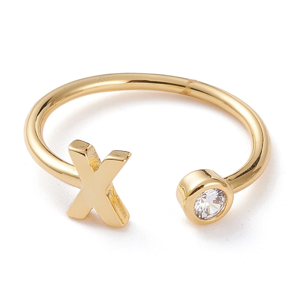 PandaHall Brass Micro Pave Clear Cubic Zirconia Cuff Rings, Open Rings, Long-Lasting Plated, Real 18K Gold Plated, Letter.X, US Size 6...
PandaHall Brass Micro Pave Clear Cubic Zirconia Cuff Rings, Open Rings, Long-Lasting Plated, Real 18K Gold Plated, Letter.X, US Size 6...