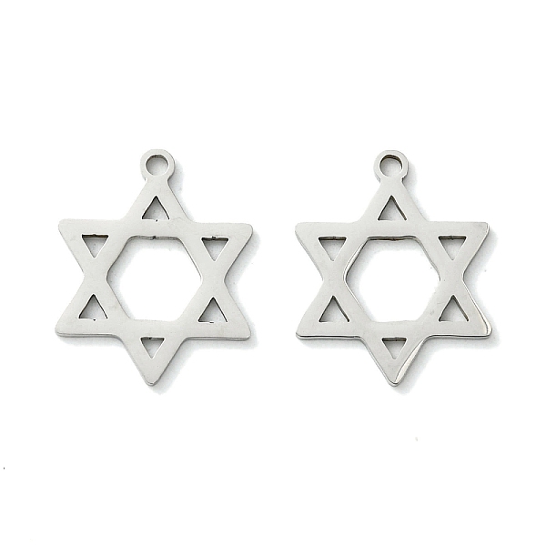 PandaHall 201 Stainless Steel Pendants, Laser Cut, Star of David Charm, Stainless Steel Color, 19.5x15.5x1mm, Hole: 1.6mm 201 Stainless...
PandaHall 201 Stainless Steel Pendants, Laser Cut, Star of David Charm, Stainless Steel Color, 19.5x15.5x1mm, Hole: 1.6mm 201 Stainless...