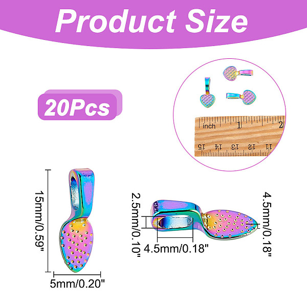 PandaHall arricraft 20 Pcs Glue on Bails, Rainbow Color Teardrop Charms Colorful Glue on Earring Bails Connector for Jewelry Crafts Making...
PandaHall arricraft 20 Pcs Glue on Bails, Rainbow Color Teardrop Charms Colorful Glue on Earring Bails Connector for Jewelry Crafts Making...