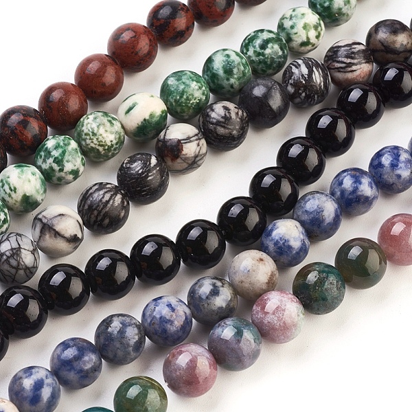 PandaHall Gemstone Beads Strands, Round, Mixed Color, about 10mm in diameter, hole: 1mm, about 40pcs/strand, 15.5 inch Mixed Stone Round..., Multicolor
PandaHall Gemstone Beads Strands, Round, Mixed Color, about 10mm in diameter, hole: 1mm, about 40pcs/strand, 15.5 inch Mixed Stone Round..., Multicolor