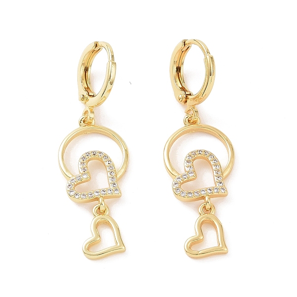PandaHall Clear Cubic Zirconia Hollow Out Heart Dangle Hoop Earrings, Brass Jewelry for Women, Golden, 39mm, Pin: 0.8mm Cubic Zirconia Heart
PandaHall Clear Cubic Zirconia Hollow Out Heart Dangle Hoop Earrings, Brass Jewelry for Women, Golden, 39mm, Pin: 0.8mm Cubic Zirconia Heart