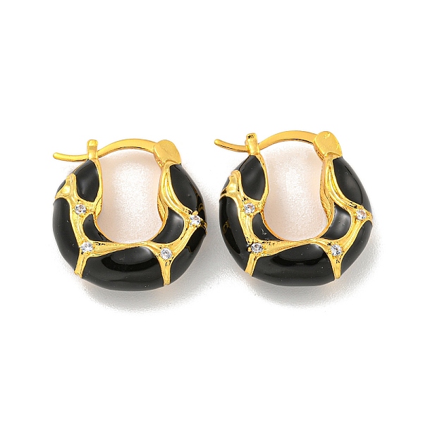 PandaHall Rack Plating Brass Micro Pave Clear Cubic Zirconia Hoop Earring, with Cloud Enamel, Cadmium Free & Lead Free, Long-Lasting Plated..., Black
PandaHall Rack Plating Brass Micro Pave Clear Cubic Zirconia Hoop Earring, with Cloud Enamel, Cadmium Free & Lead Free, Long-Lasting Plated..., Black
