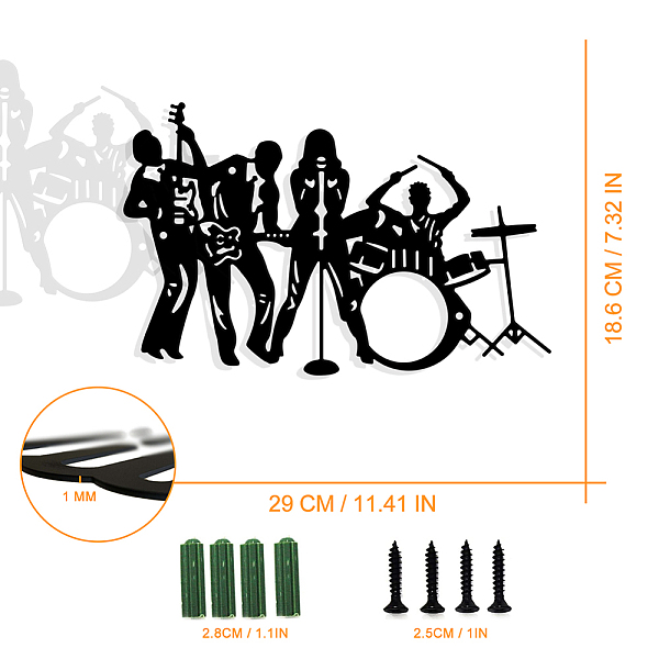 PandaHall Band Performance Metal Wall Art Decor, Matte Style Wall Hanging Decor Silhouette Wall Art for Home Garden Hotel Office Wall...
PandaHall Band Performance Metal Wall Art Decor, Matte Style Wall Hanging Decor Silhouette Wall Art for Home Garden Hotel Office Wall...
