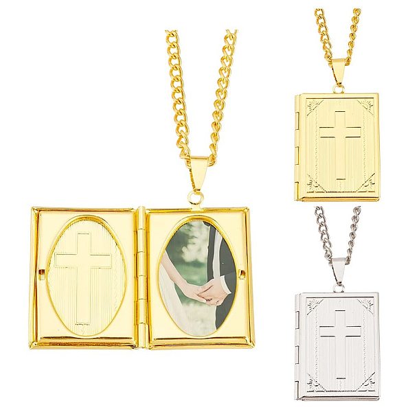 PandaHall ARRICRAFT 2Pcs 2 Colors Brass Rectangle with Cross Locket Necklaces Set, Photo Holder Memorial Jewelry for Men Women, Platinum &...
PandaHall ARRICRAFT 2Pcs 2 Colors Brass Rectangle with Cross Locket Necklaces Set, Photo Holder Memorial Jewelry for Men Women, Platinum &...