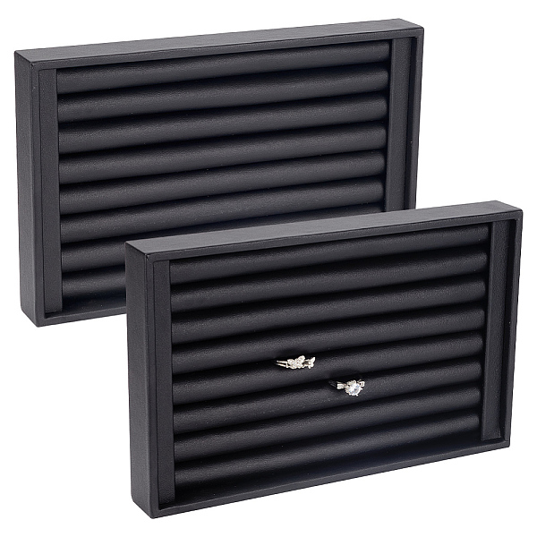PandaHall 7-Slot Wooded with PU leather Ring Display Stands, Finger Ring Organizer Holder, Rectangle, Black, 22.6x14.1x1.85cm Wood Rectangle...
PandaHall 7-Slot Wooded with PU leather Ring Display Stands, Finger Ring Organizer Holder, Rectangle, Black, 22.6x14.1x1.85cm Wood Rectangle...