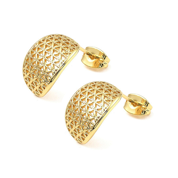 PandaHall Brass Stud Earrings, Long-Lasting Plated, Lead Free & Cadmium Free, Twist Oval, Real 18K Gold Plated, 15x11mm Brass Oval
PandaHall Brass Stud Earrings, Long-Lasting Plated, Lead Free & Cadmium Free, Twist Oval, Real 18K Gold Plated, 15x11mm Brass Oval