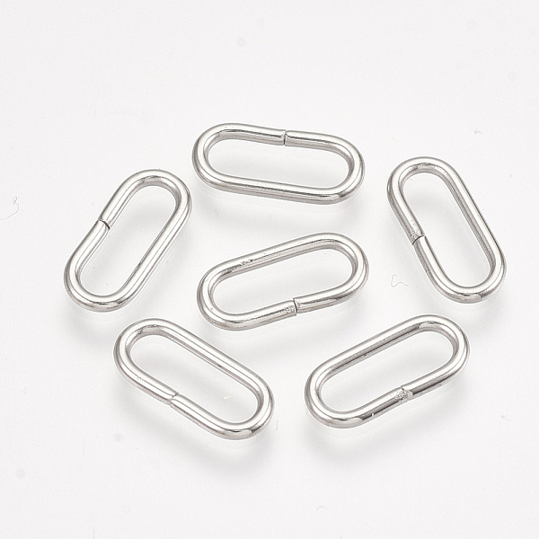 PandaHall 304 Stainless Steel Linking Rings, Oval, Stainless Steel Color, 12~12.5x5.5x1mm, Hole: 9.5x3mm 304 Stainless Steel Oval
PandaHall 304 Stainless Steel Linking Rings, Oval, Stainless Steel Color, 12~12.5x5.5x1mm, Hole: 9.5x3mm 304 Stainless Steel Oval