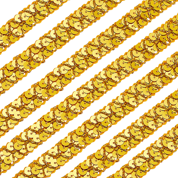 PandaHall OLYCRAFT 14Yards Flat Round Plastic Paillette Gold Sequin Elastic Trim 2 Rows Sequin Ribbon Trim Sparkle Metallic Polyester Ribbon...
PandaHall OLYCRAFT 14Yards Flat Round Plastic Paillette Gold Sequin Elastic Trim 2 Rows Sequin Ribbon Trim Sparkle Metallic Polyester Ribbon...