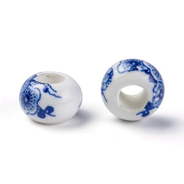 PandaHall Handmade Porcelain European Beads, Large Hole Beads, Rondelle, No Metal Core, White, about 13mm in diameter, 8.5mm thick, hole...
PandaHall Handmade Porcelain European Beads, Large Hole Beads, Rondelle, No Metal Core, White, about 13mm in diameter, 8.5mm thick, hole...