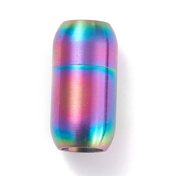 PandaHall Ion Plating(IP) 304 Stainless Steel Magnetic Clasps with Glue-in Ends, Column, Rainbow Color, 19x10mm, Hole: 6mm 304 Stainless...
PandaHall Ion Plating(IP) 304 Stainless Steel Magnetic Clasps with Glue-in Ends, Column, Rainbow Color, 19x10mm, Hole: 6mm 304 Stainless...