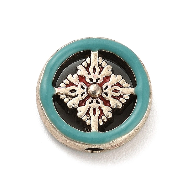 PandaHall Zinc Alloy Beads, with Enamel, Antique Silver, Flat Round with Cross, Dark Cyan, 15.5x6.5mm, Hole: 2.3mm Alloy+Enamel Flat Round
PandaHall Zinc Alloy Beads, with Enamel, Antique Silver, Flat Round with Cross, Dark Cyan, 15.5x6.5mm, Hole: 2.3mm Alloy+Enamel Flat Round