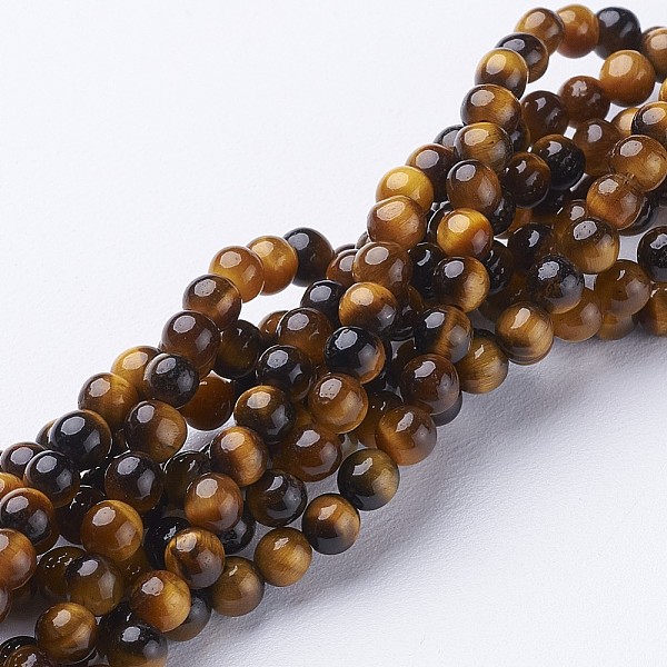 PandaHall Natural Tiger Eye Beads Strands, Grade A, Round, 4mm, Hole: 0.8mm, about 90pcs/strand, 15.5 inch Tiger Eye Round
PandaHall Natural Tiger Eye Beads Strands, Grade A, Round, 4mm, Hole: 0.8mm, about 90pcs/strand, 15.5 inch Tiger Eye Round
