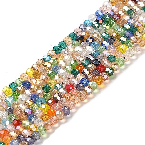 PandaHall Transparent Glass Beads, 32 Facets, AB Color Plated, Round, Mixed Color, 4.5x4mm, Hole: 1mm, about 87~93pcs/strand, 32~33cm Glass..., Multicolor
PandaHall Transparent Glass Beads, 32 Facets, AB Color Plated, Round, Mixed Color, 4.5x4mm, Hole: 1mm, about 87~93pcs/strand, 32~33cm Glass..., Multicolor