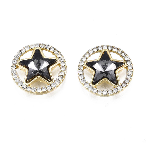 PandaHall Rack Plating Alloy Cabochons, with Crystal Rhinestone and Glass, Golden, Cadmium Free & Lead Free, Ring with Star, Black, 15.5x5mm...
PandaHall Rack Plating Alloy Cabochons, with Crystal Rhinestone and Glass, Golden, Cadmium Free & Lead Free, Ring with Star, Black, 15.5x5mm...