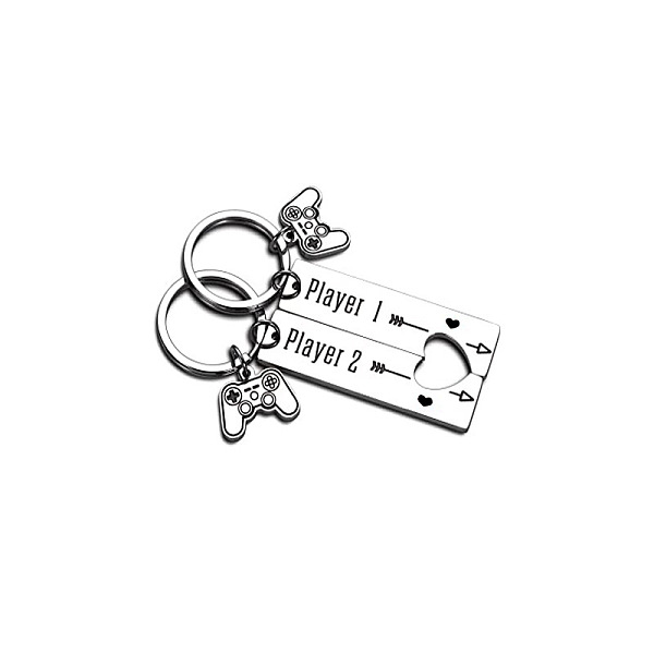 PandaHall 304 Stainless Steel Couples Keychain, Rectangle with Half Heart, Silver, 8.2x3cm Stainless Steel Rectangle
PandaHall 304 Stainless Steel Couples Keychain, Rectangle with Half Heart, Silver, 8.2x3cm Stainless Steel Rectangle