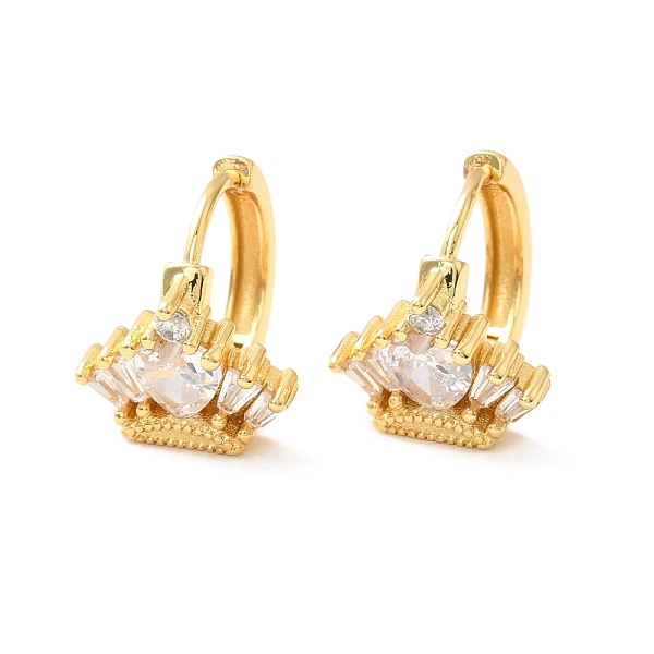 PandaHall Clear Cubic Zirconia Crown Hoop Earrings, Brass Hinged Earrings for Women, Cadmium Free & Nickel Free & Lead Free, Real 18K Gold...
PandaHall Clear Cubic Zirconia Crown Hoop Earrings, Brass Hinged Earrings for Women, Cadmium Free & Nickel Free & Lead Free, Real 18K Gold...