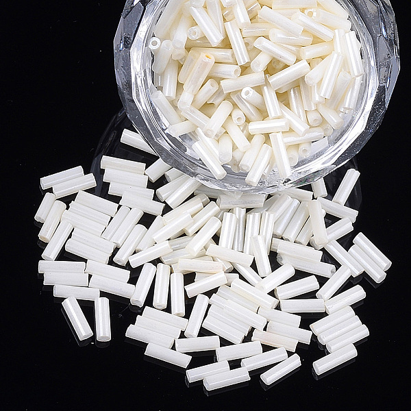 PandaHall Glass Bugle Beads, Round Hole, Opaque Colours, Creamy White, 6~7x1.5~2mm, Hole: 0.8mm, about 10000pcs/bag Glass
PandaHall Glass Bugle Beads, Round Hole, Opaque Colours, Creamy White, 6~7x1.5~2mm, Hole: 0.8mm, about 10000pcs/bag Glass