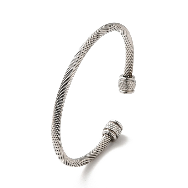 PandaHall 304 Stainless Steel Cuff Bangles, Torque Bangles, Stainless Steel Color, Inner Diameter: 2-1/2x2-1/8 inch(6.25x5.3cm) 304...
PandaHall 304 Stainless Steel Cuff Bangles, Torque Bangles, Stainless Steel Color, Inner Diameter: 2-1/2x2-1/8 inch(6.25x5.3cm) 304...