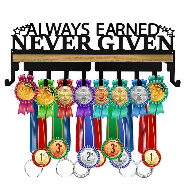 PandaHall SUPERDANT Always Earned Never Given Trophy and Medal Display Wooden Shelf Medal Hanger Holder Displaying Iron Word
PandaHall SUPERDANT Always Earned Never Given Trophy and Medal Display Wooden Shelf Medal Hanger Holder Displaying Iron Word