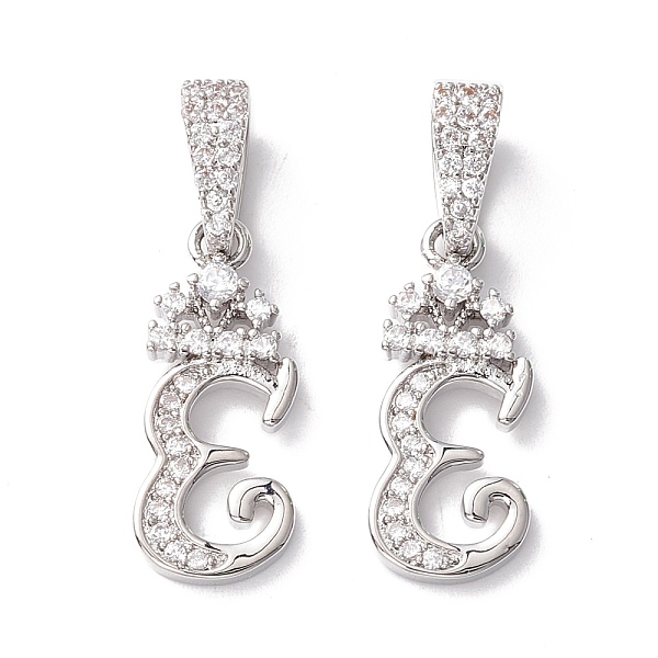 PandaHall Eco-Friendly Brass Micro Pave Cubic Zirconia Pendants, Long-Lasting Plated, Real Platinum Plated, Cadmium Free & Lead Free, Letter...
PandaHall Eco-Friendly Brass Micro Pave Cubic Zirconia Pendants, Long-Lasting Plated, Real Platinum Plated, Cadmium Free & Lead Free, Letter...