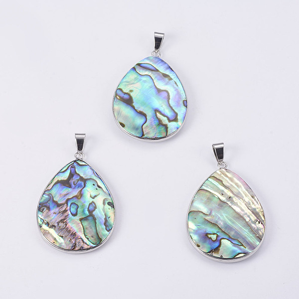 PandaHall Abalone Shell/Paua Shell Pendants, with Platinum Tone Brass Bail, teardrop, 45x31.5x4.5~6mm, Hole: 4.5x8mm Paua Shell Teardrop
PandaHall Abalone Shell/Paua Shell Pendants, with Platinum Tone Brass Bail, teardrop, 45x31.5x4.5~6mm, Hole: 4.5x8mm Paua Shell Teardrop