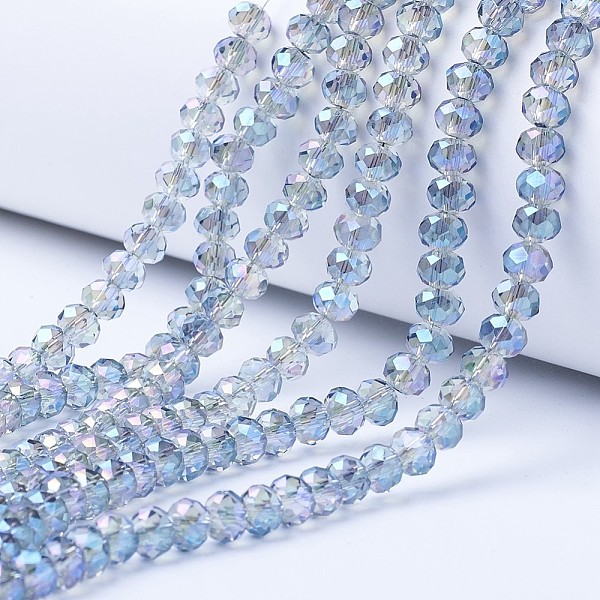 PandaHall Electroplate Transparent Glass Beads Strands, Full Rainbow Plated, Faceted, Rondelle, Light Steel Blue, 2.5x2mm, Hole: 0.4mm...
PandaHall Electroplate Transparent Glass Beads Strands, Full Rainbow Plated, Faceted, Rondelle, Light Steel Blue, 2.5x2mm, Hole: 0.4mm...