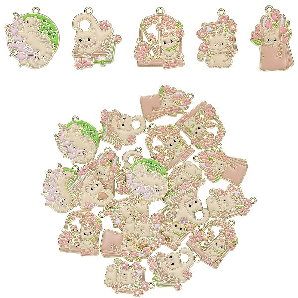PandaHall 25Pcs 5 Style Zinc Alloy Enamel Pendants, Light Gold, Cat Charm, Mixed Color, 30x27x1.5mm, Hole: 1.6mm, 5pcs/style Alloy+Enamel..., Multicolor
PandaHall 25Pcs 5 Style Zinc Alloy Enamel Pendants, Light Gold, Cat Charm, Mixed Color, 30x27x1.5mm, Hole: 1.6mm, 5pcs/style Alloy+Enamel..., Multicolor