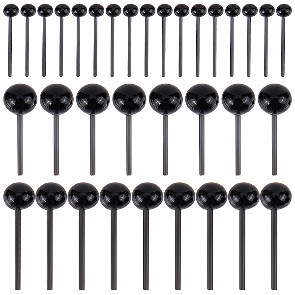 PandaHall Gorgecraft 150Pcs 3 Style Craft Glass Doll Eyes, Stuffed Toy Eyes, with Steel Pin, Black, 2~5mm, 50pcs/style Glass Round Black
PandaHall Gorgecraft 150Pcs 3 Style Craft Glass Doll Eyes, Stuffed Toy Eyes, with Steel Pin, Black, 2~5mm, 50pcs/style Glass Round Black
