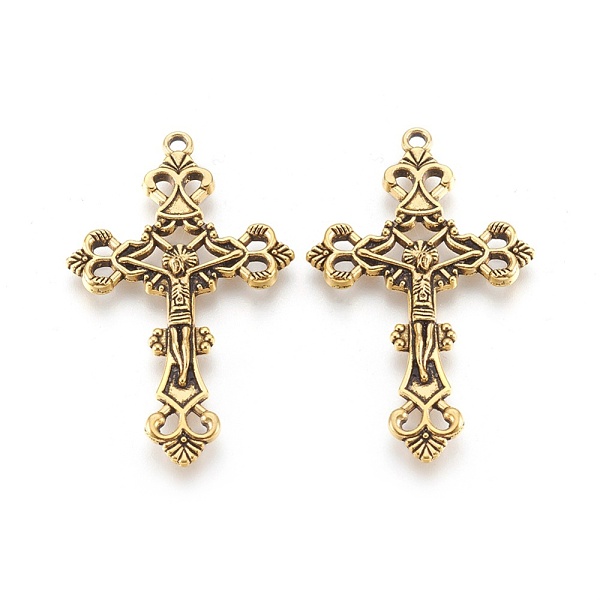 PandaHall Tibetan Style Alloy Pendants, For Easter, Crucifix Cross Pendant, Antique Golden, Lead Free and Cadmium Free, 43.5x26x3mm, Hole...
PandaHall Tibetan Style Alloy Pendants, For Easter, Crucifix Cross Pendant, Antique Golden, Lead Free and Cadmium Free, 43.5x26x3mm, Hole...