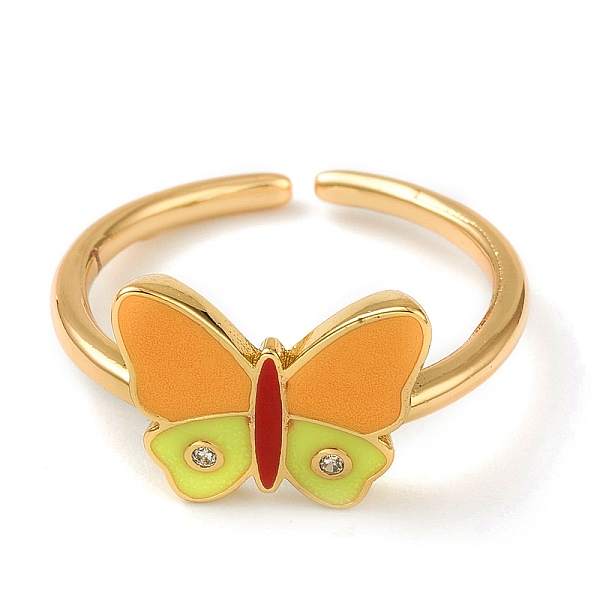 PandaHall Brass Micro Pave Clear Cubic Zirconia Cuff Rings, Open Rings, with Enamel, Butterfly, Golden, Dark Orange, US Size 6, Inner...
PandaHall Brass Micro Pave Clear Cubic Zirconia Cuff Rings, Open Rings, with Enamel, Butterfly, Golden, Dark Orange, US Size 6, Inner...