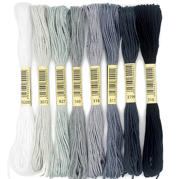 PandaHall 8 Skeins 8 Colors 6-Ply Polyester Embroidery Floss, Cross Stitch Threads, Tassel Embroidery, Gradient Color, Gray, 2mm, about 8.20...
PandaHall 8 Skeins 8 Colors 6-Ply Polyester Embroidery Floss, Cross Stitch Threads, Tassel Embroidery, Gradient Color, Gray, 2mm, about 8.20...