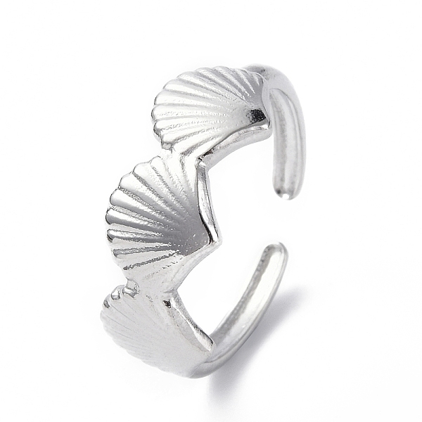 PandaHall 304 Stainless Steel Shell Open Cuff Ring for Women, Stainless Steel Color, Inner Diameter: 17mm 304 Stainless Steel
PandaHall 304 Stainless Steel Shell Open Cuff Ring for Women, Stainless Steel Color, Inner Diameter: 17mm 304 Stainless Steel