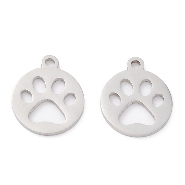 PandaHall 201 Stainless Steel Pendants, Laser Cut, Manual Polishing, Flat Round with Paw Print, Stainless Steel Color, 14x12x1mm, Hole...
PandaHall 201 Stainless Steel Pendants, Laser Cut, Manual Polishing, Flat Round with Paw Print, Stainless Steel Color, 14x12x1mm, Hole...
