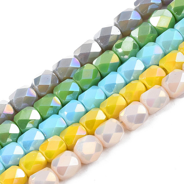 PandaHall Electroplate Glass Beads Strands, AB Color Plated, Faceted, Column, Mixed Color, 5.5x5mm, Hole: 1.2mm, about 99pcs/strand, 21.85..., Multicolor
PandaHall Electroplate Glass Beads Strands, AB Color Plated, Faceted, Column, Mixed Color, 5.5x5mm, Hole: 1.2mm, about 99pcs/strand, 21.85..., Multicolor