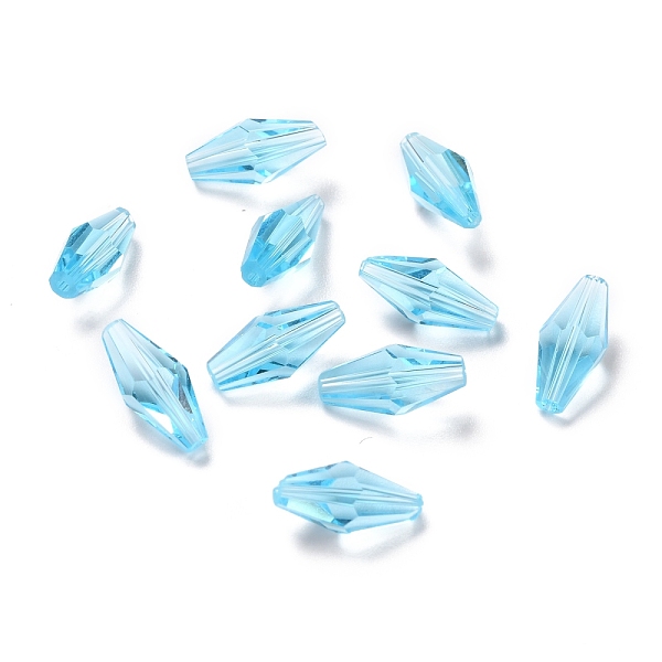 PandaHall Transparent Glass Beads, Faceted, Bicone, Light Sky Blue, 12x6mm, Hole: 1mm Glass Bicone
PandaHall Transparent Glass Beads, Faceted, Bicone, Light Sky Blue, 12x6mm, Hole: 1mm Glass Bicone
