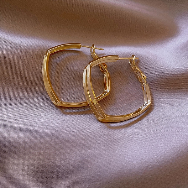 PandaHall Alloy Hoop Earrings for Women, with 925 Sterling Silver Pin, Golden, 24x10mm Alloy Rhombus
PandaHall Alloy Hoop Earrings for Women, with 925 Sterling Silver Pin, Golden, 24x10mm Alloy Rhombus