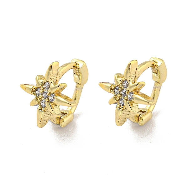 PandaHall Brass Micro Pave Cubic Zirconia Hoop Earring, Real 18K Gold Plated, Star, 8x8mm Brass Star
PandaHall Brass Micro Pave Cubic Zirconia Hoop Earring, Real 18K Gold Plated, Star, 8x8mm Brass Star