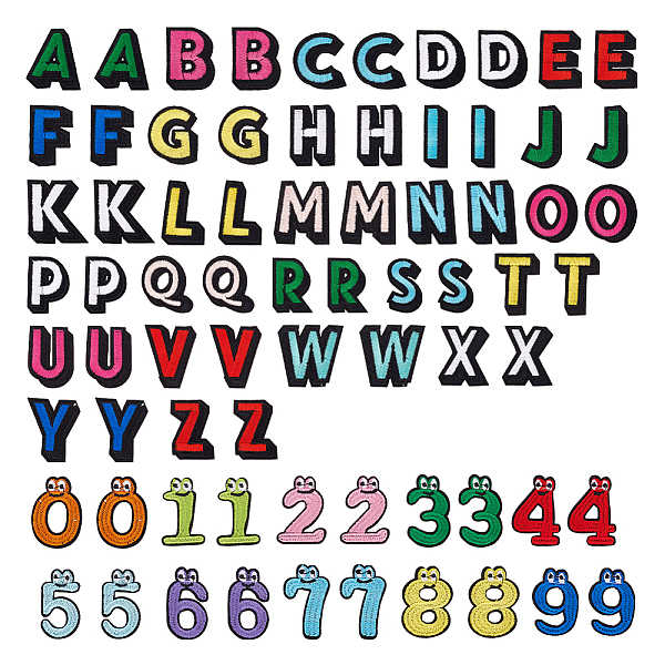 PandaHall 4 Sets 2 Style Letter A~Z & Number 0~9 Polyester Embroidery Cloth Iron on/Sew on Patches, Costume Accessories, Mixed Color..., Multicolor
PandaHall 4 Sets 2 Style Letter A~Z & Number 0~9 Polyester Embroidery Cloth Iron on/Sew on Patches, Costume Accessories, Mixed Color..., Multicolor