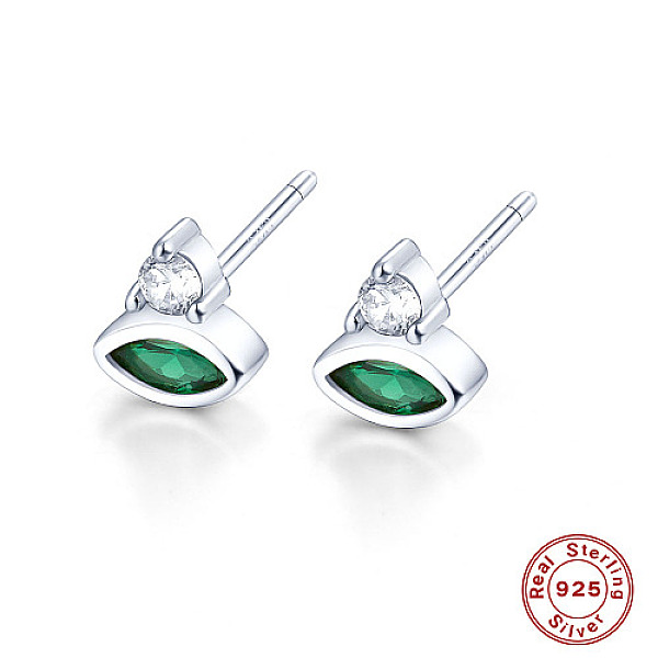 PandaHall Cubic Zirconia Horse Eye Stud Earrings, Platinum Rhodium Plated 925 Sterling Silver Earrings, with 925 Stamp, Sea Green, 7x6.1mm...
PandaHall Cubic Zirconia Horse Eye Stud Earrings, Platinum Rhodium Plated 925 Sterling Silver Earrings, with 925 Stamp, Sea Green, 7x6.1mm...