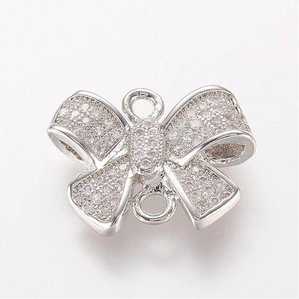 PandaHall Brass Micro Pave Cubic Zirconia Links, Bowknot, Platinum, 14x17x3.5mm, Hole: 1.5mm Brass+Cubic Zirconia Bowknot
PandaHall Brass Micro Pave Cubic Zirconia Links, Bowknot, Platinum, 14x17x3.5mm, Hole: 1.5mm Brass+Cubic Zirconia Bowknot