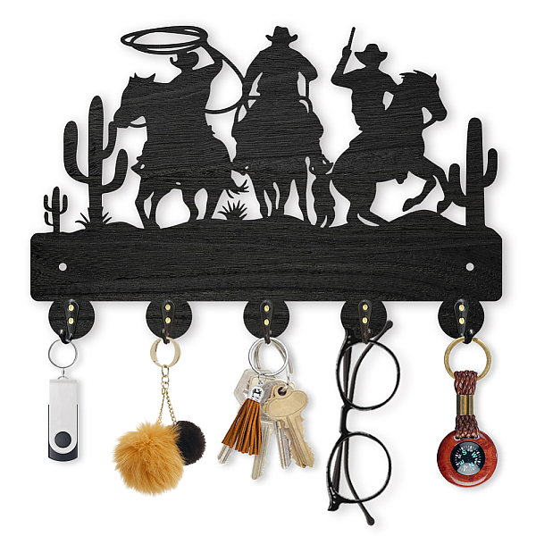 PandaHall Wood & Iron Wall Mounted Hook Hangers, Decorative Organizer Rack, with 2Pcs Screws, 5 Hooks for Bag Clothes Key Scarf Hanging..., Black
PandaHall Wood & Iron Wall Mounted Hook Hangers, Decorative Organizer Rack, with 2Pcs Screws, 5 Hooks for Bag Clothes Key Scarf Hanging..., Black